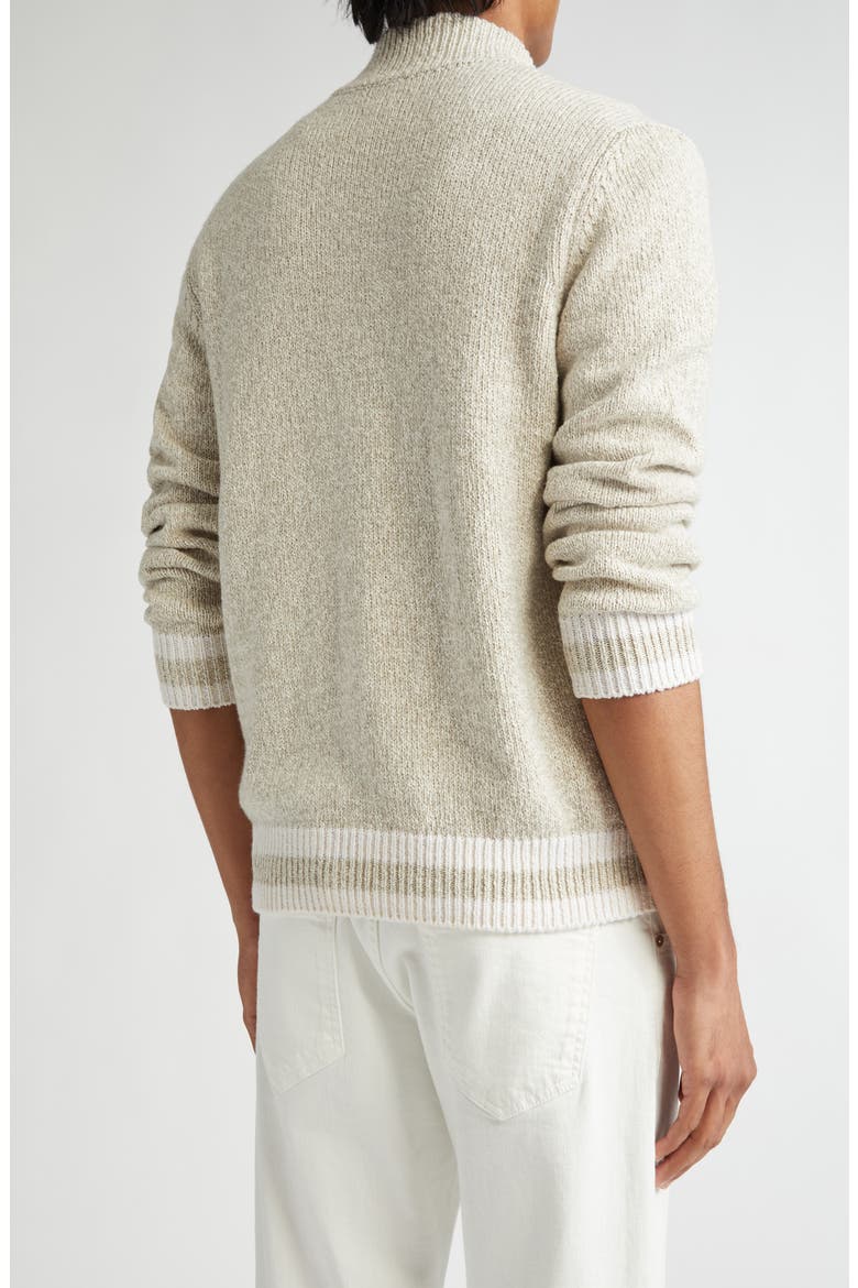 Full Zip Cardigan, Alternate, color, SAND WHITE AND SAND