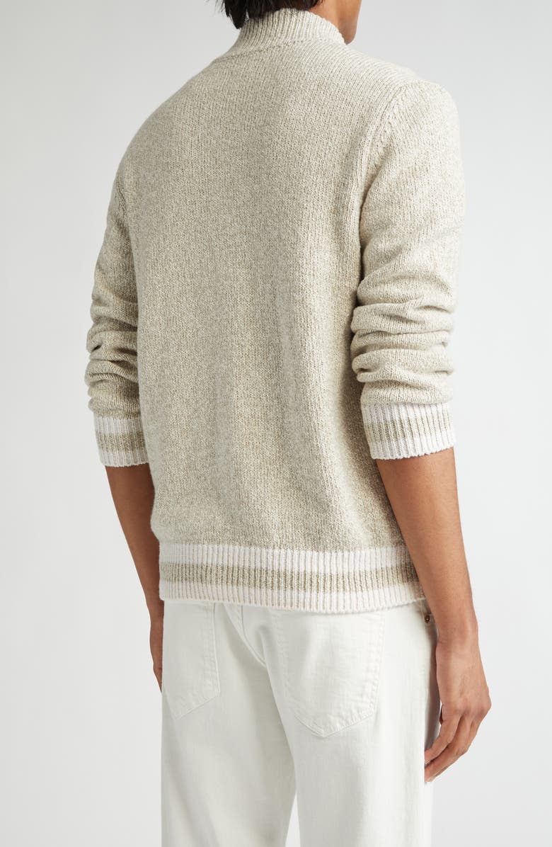 Eleventy Full Zip Cardigan, Alternate, color, Sand White And Sand