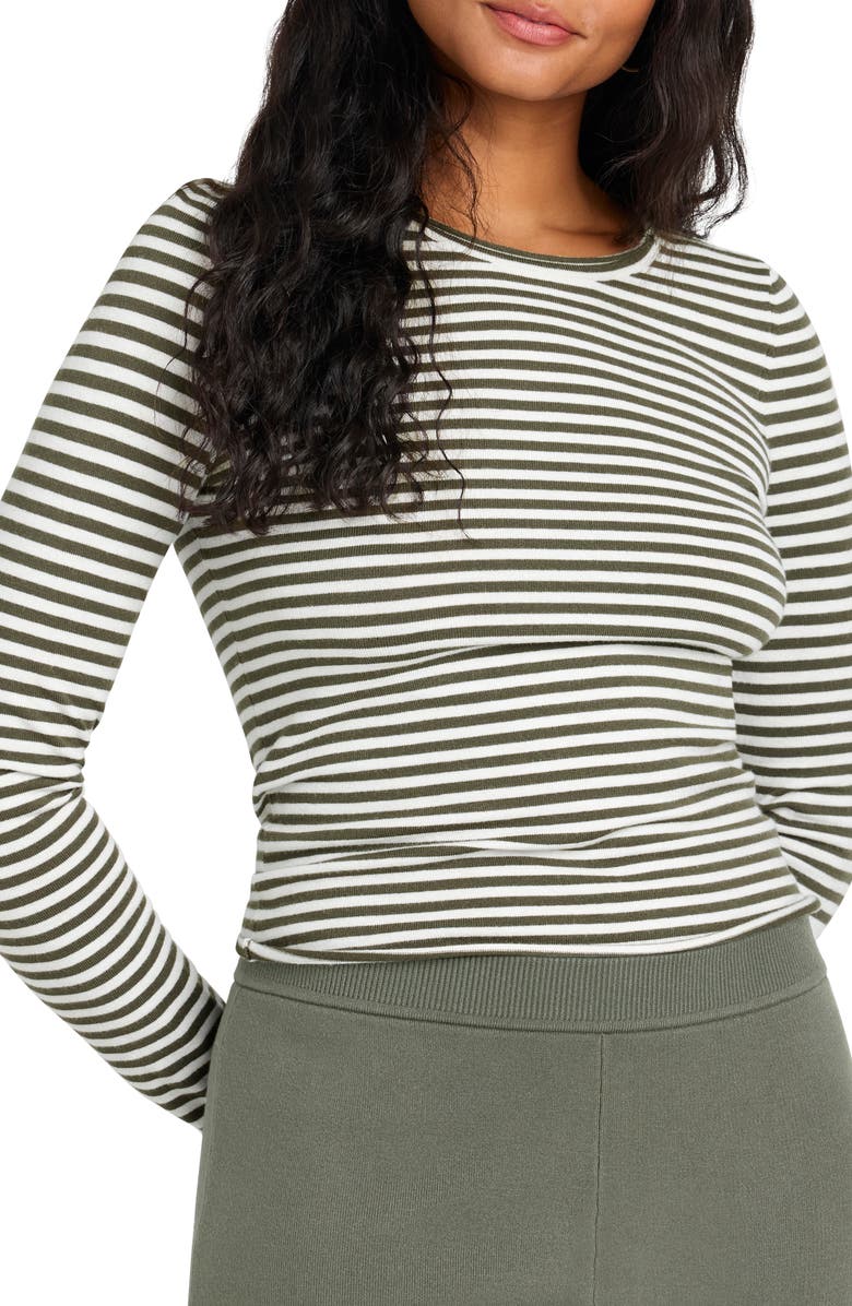 Splendid x @cellajaneblog Stripe Layering Long Sleeve T-Shirt, Main, color, 