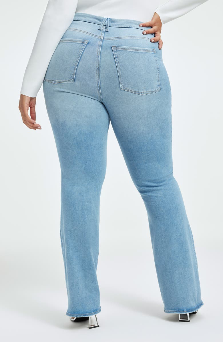 Good American Always Fits Good Classic High Waist Bootcut Jeans, Alternate, color, Indigo448