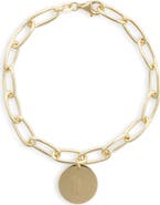 MESHMERISE Initial Disc Charm Bracelet