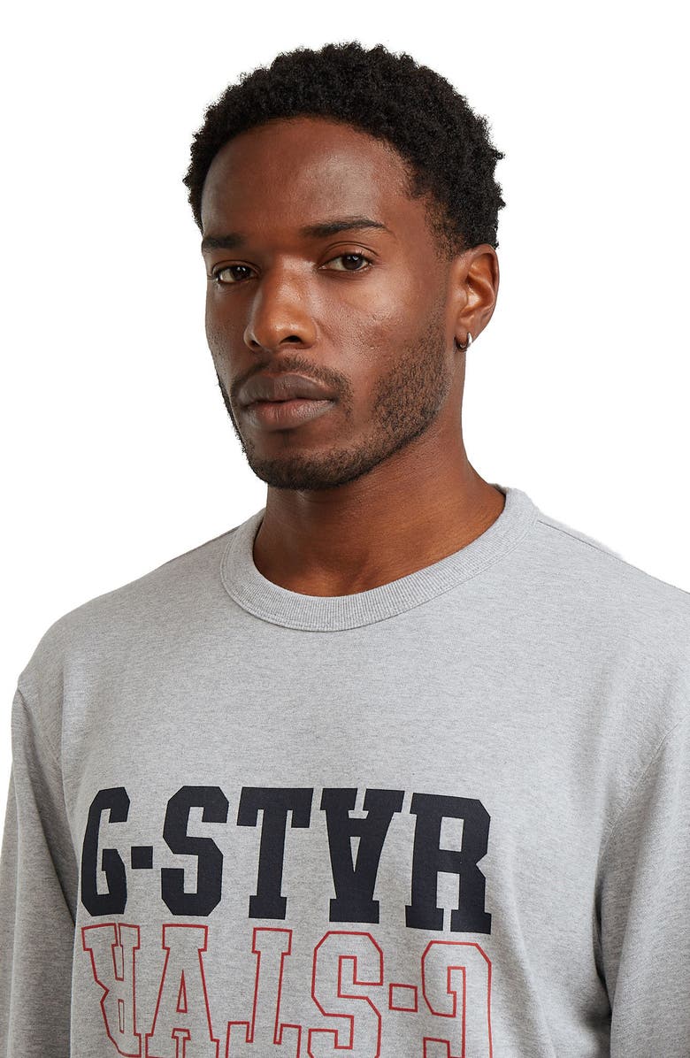G-STAR Logo Graphic Sweatshirt, Alternate, color, Medium Grey Heather