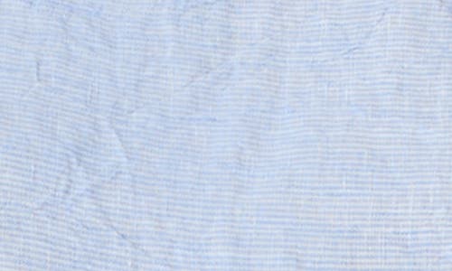 Eileen Fisher Stripe Crinkle Organic Linen Top In Ultma