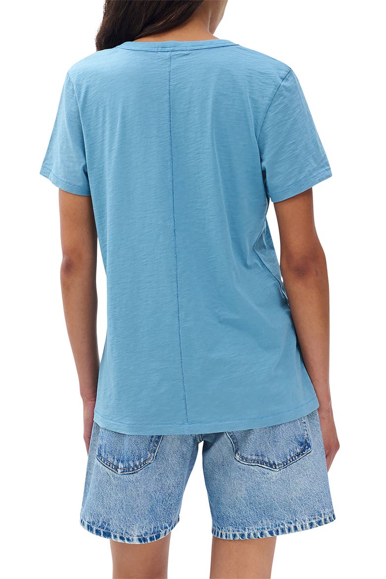 The Slub V-Neck T-Shirt, Alternate, color, FOG BLUE