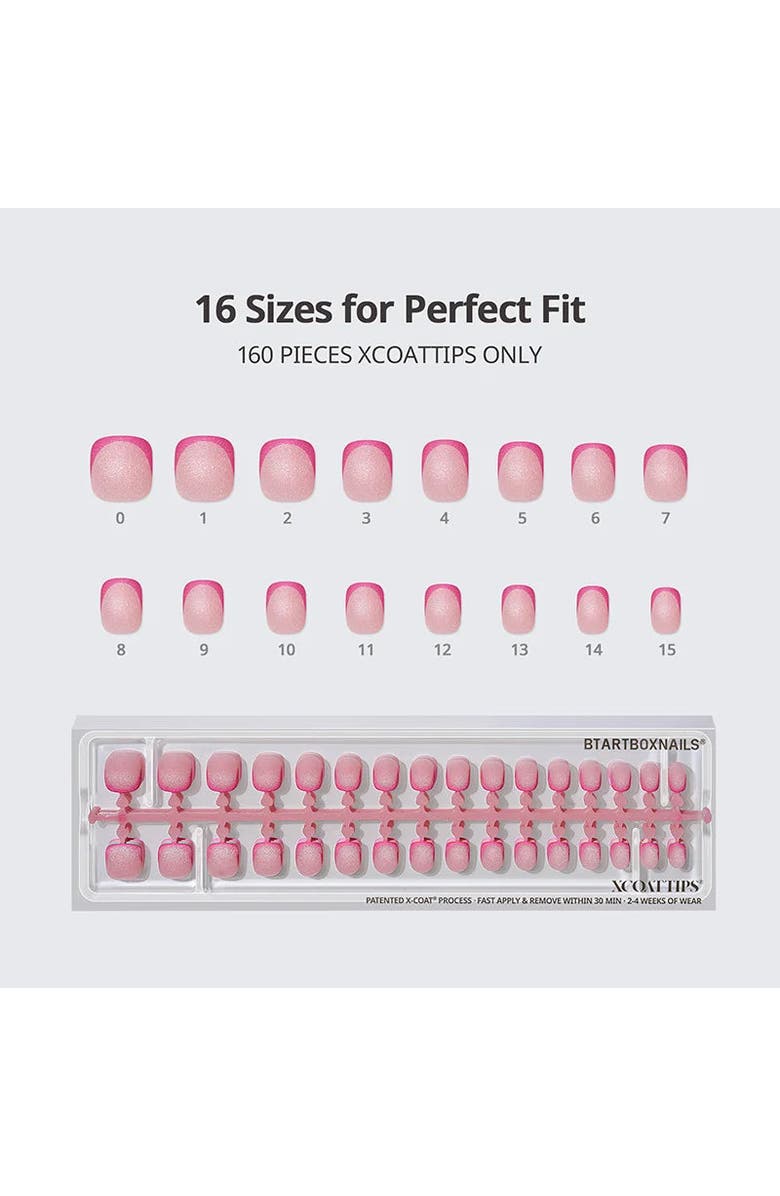 Btartboxnails Soft Gel Nail Tips XCOATTIPS<sup>®</sup> French Brighter Pastel - Cat-Eye Base Collection, Alternate, color,
