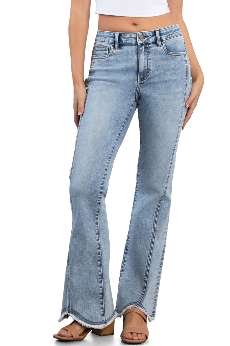 Twisted Tulip Flare Jeans, Main, color, TULIP BLUE
