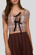Blu Pepper Plaid Bow Top
