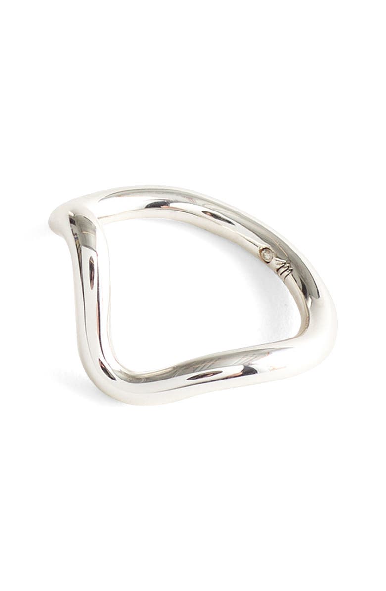 Madewell Wavy Ring, Main, color, Warm Silver