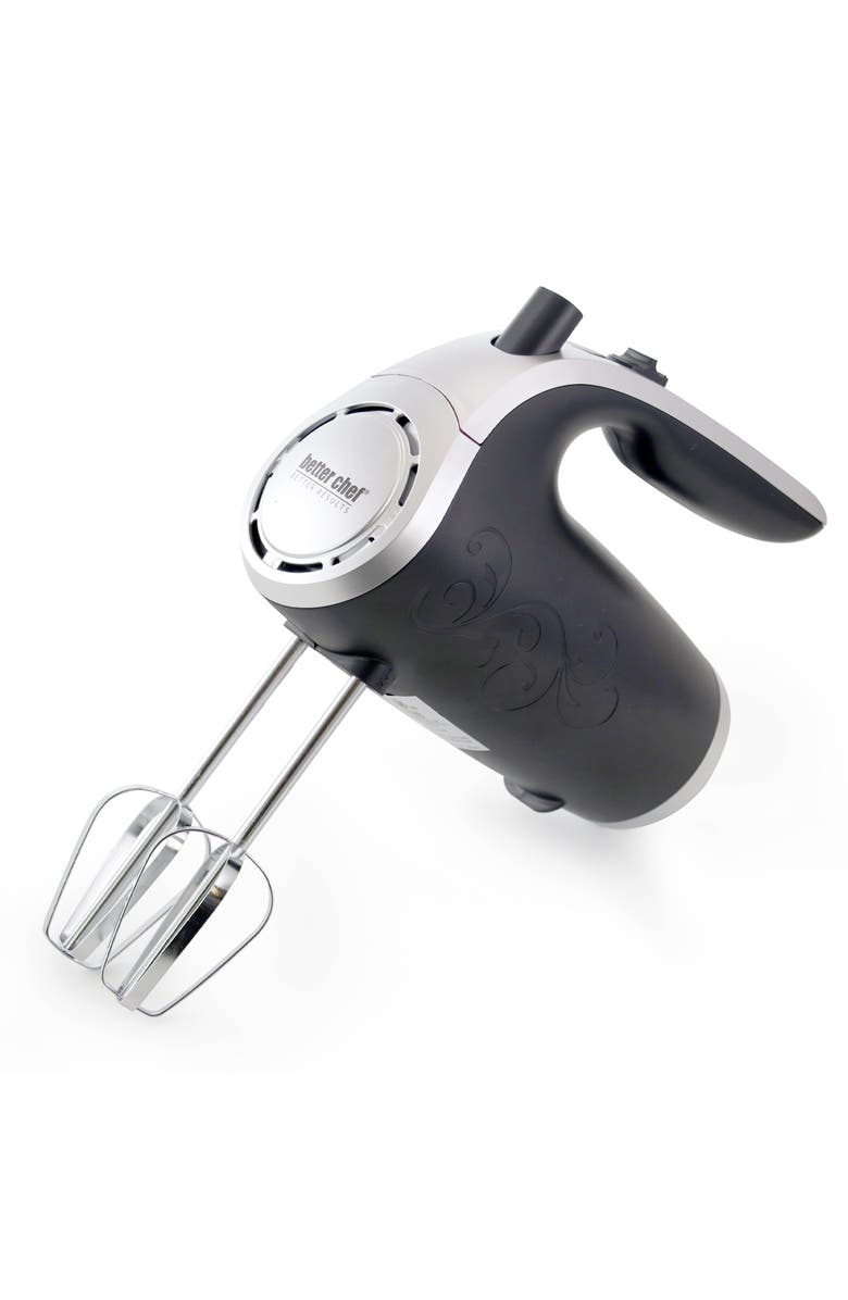 Better Chef 5-Speed 150-Watt Hand Mixer Black w/ Silver Accents, Main, color, Black