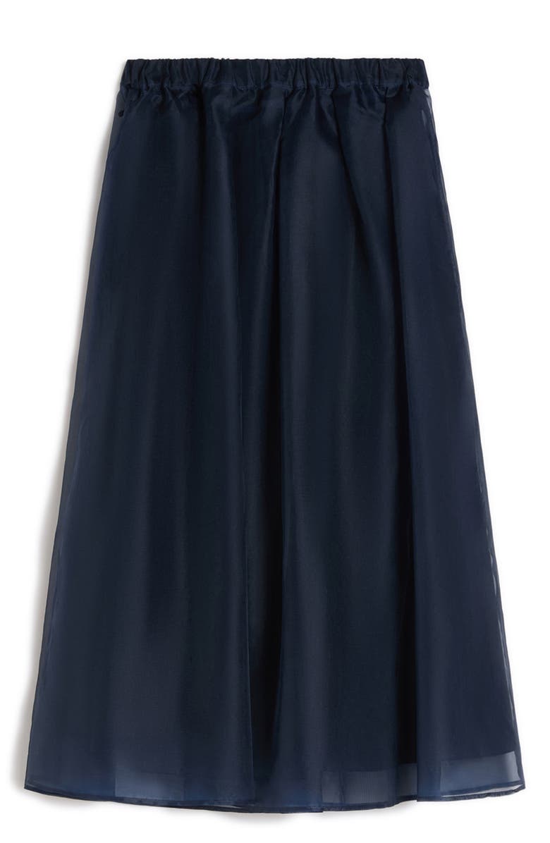 Weekend Max Mara Visino Silk Skirt, Alternate, color, Navy