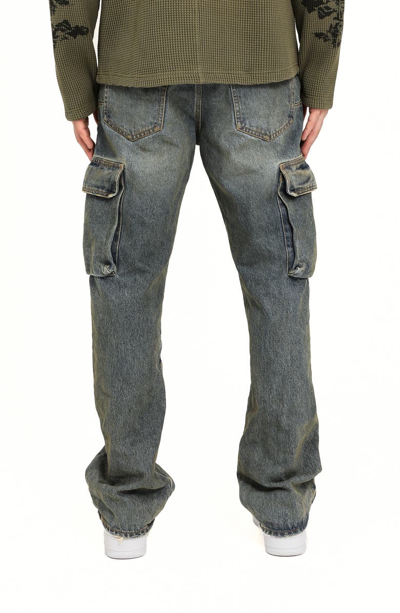 PURPLE BRAND Vintage Wash Cargo Jeans, Alternate, color, Light Indigo