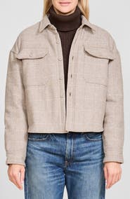DENIMIST Windowpane Herringbone Wool Blend Jacket