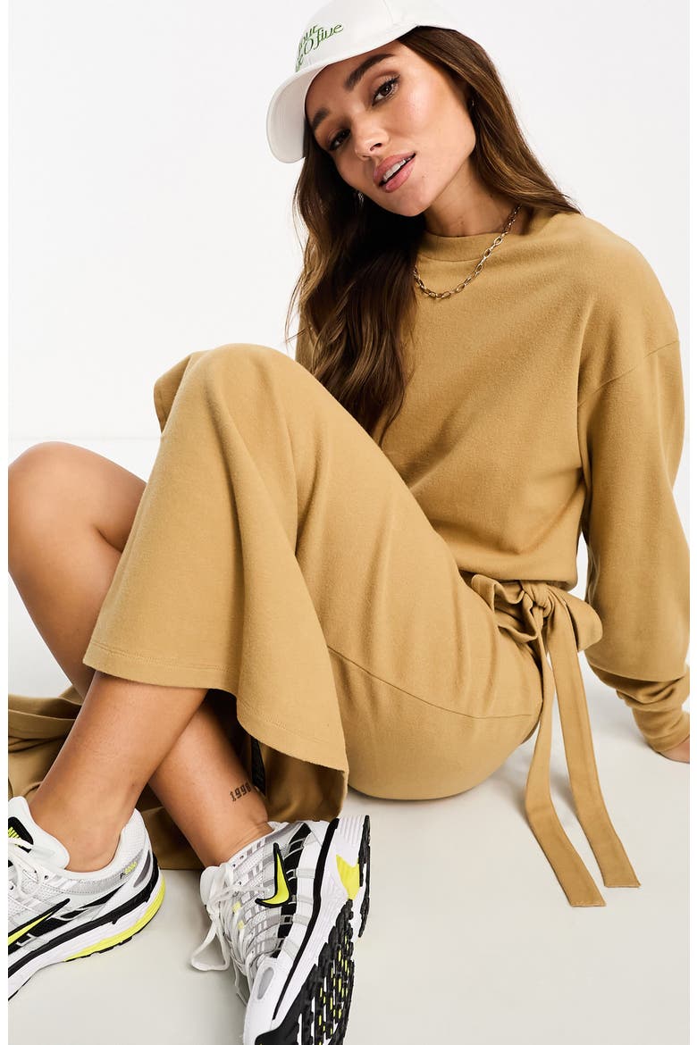 Long Sleeve Wrap Dress, Alternate, color, CAMEL