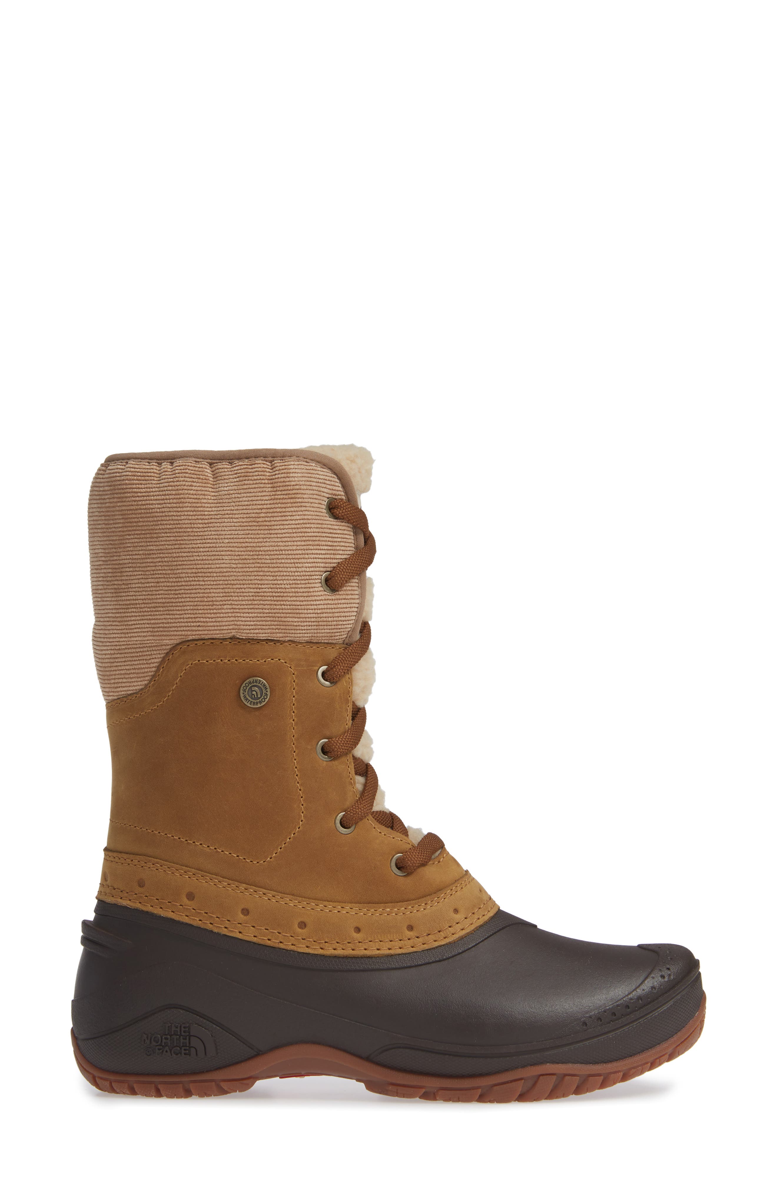 Shellista Roll Cuff Waterproof Insulated Winter Boot, Alternate, color, GOLDEN BROWN/ COFFEE BROWN