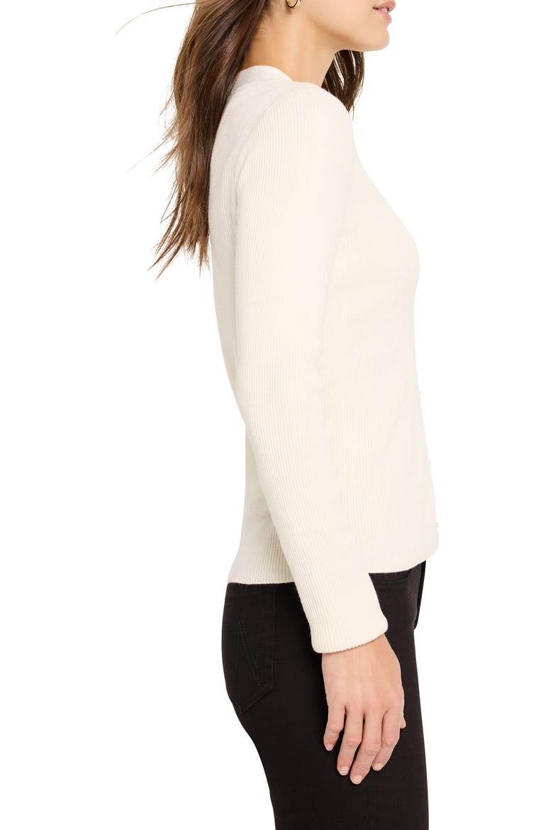 Toggle Accent Rib Cardigan, Alternate, color, CLASSIC CREAM