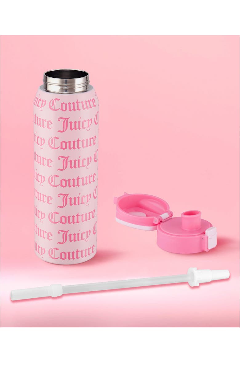 Juicy Couture Glam Getaway Logo Flip Hydration Stainless Steel Tumbler, Alternate, color, Ballerina Pink