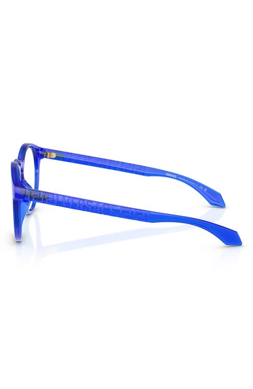 Versace 51mm Phantos Optical Glasses In Transparent Blue