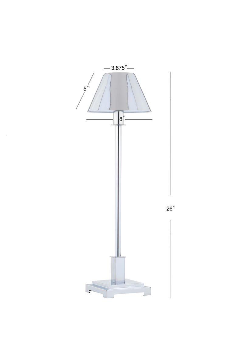 JONATHAN Y Roxy 26" Metal Shade LED Table Lamp, Alternate, color, Chrome