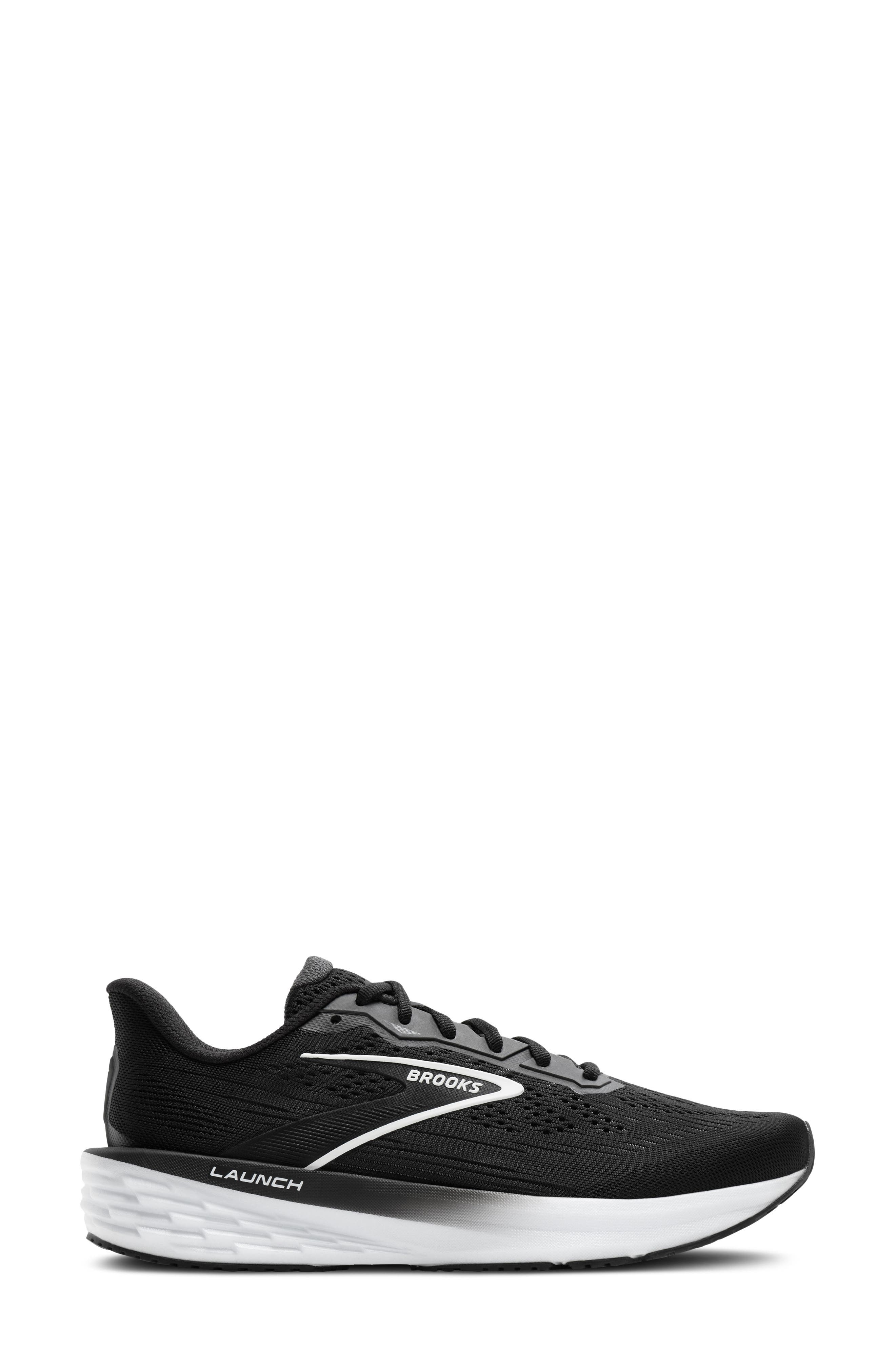 Brooks Launch 12 Running Sneaker, Alternate, color, Black/ Grey/ White