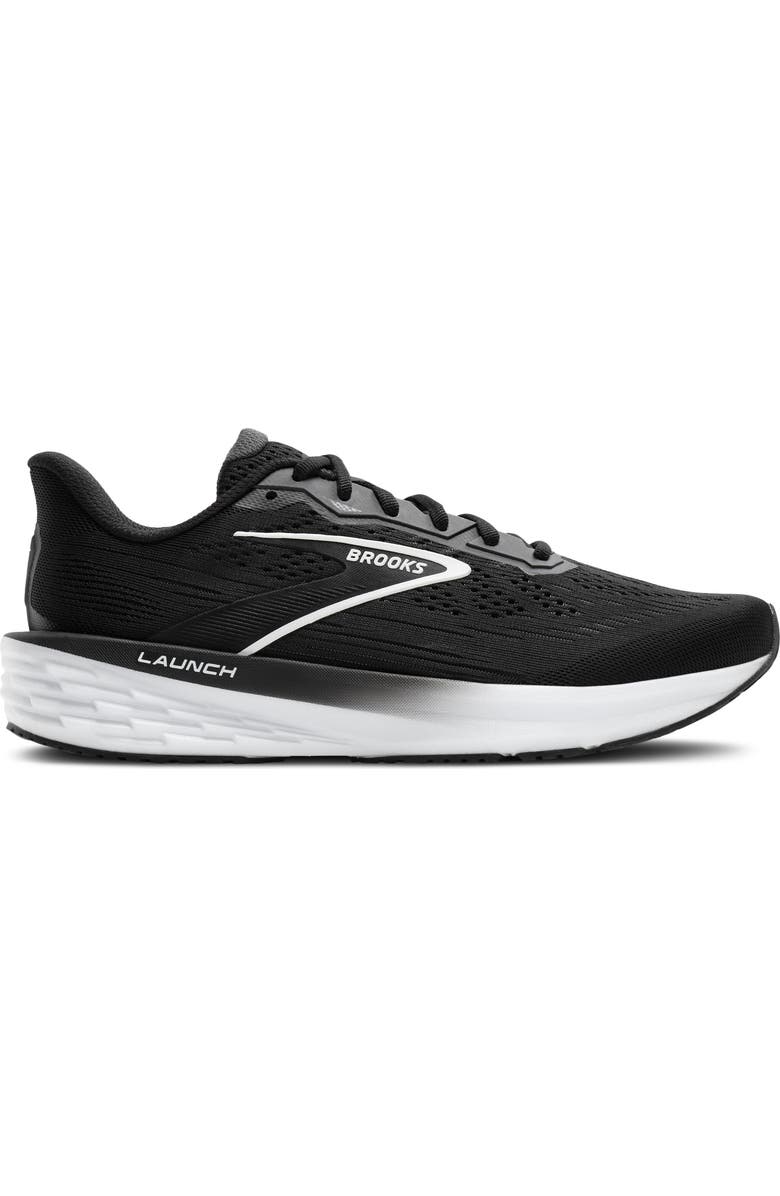 Brooks Launch 12 Running Sneaker, Alternate, color, Black/ Grey/ White