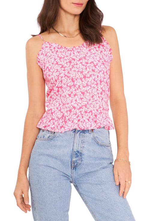 Ruffle Floral Print Camisole