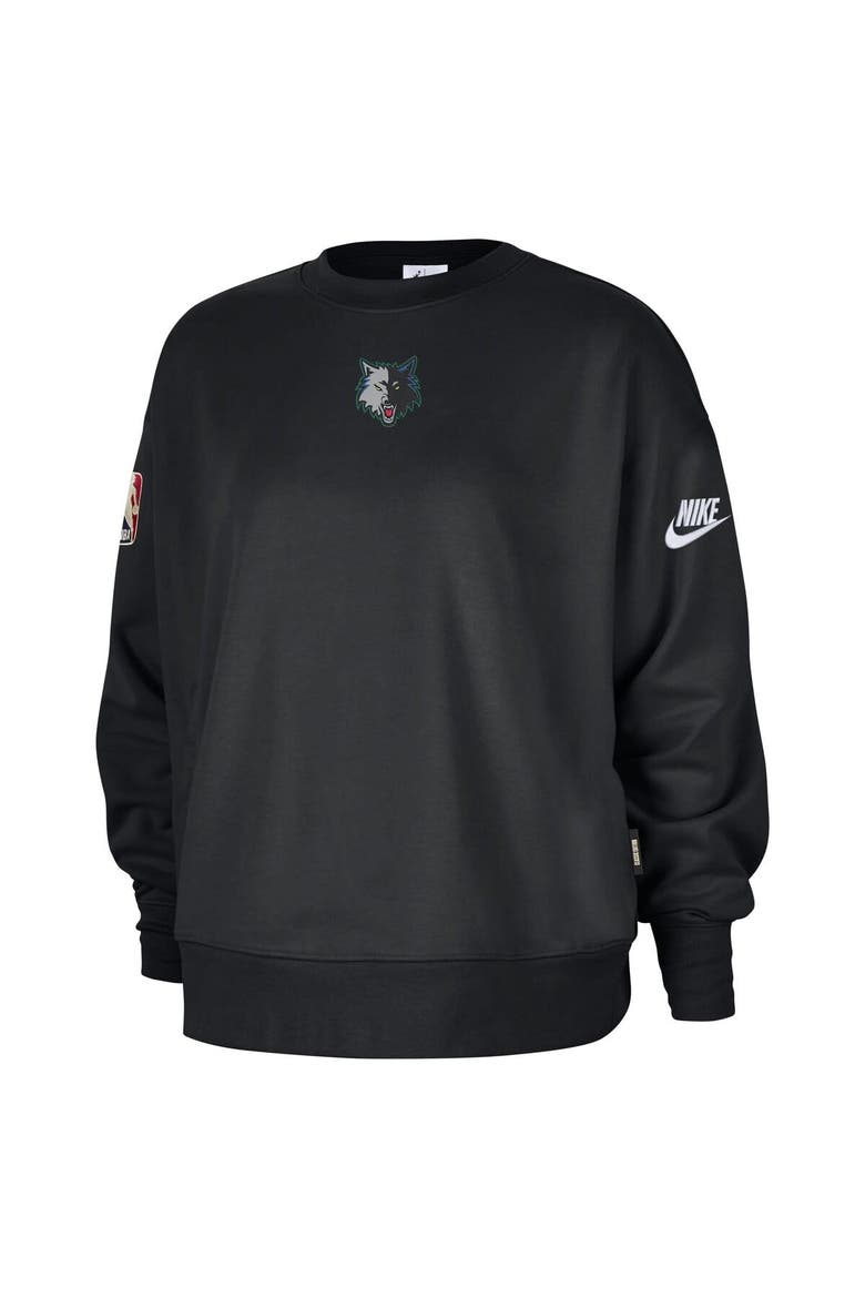 Women's Nike Black Minnesota Timberwolves Classic Edition Hardwood Classics Premium Phoenix Fleece Sweatshirt, Alternate, color, Black