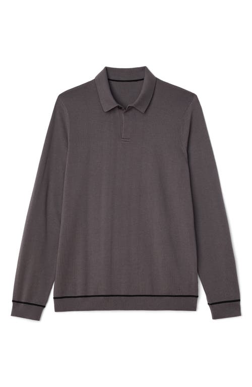 Rhone Compass Long Sleeve Polo In Multi