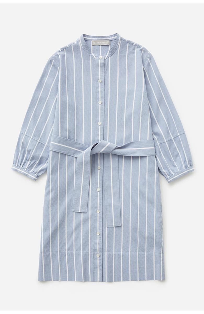 Everlane The Cotton Weave Collarless Shirtdress, Alternate, color, 