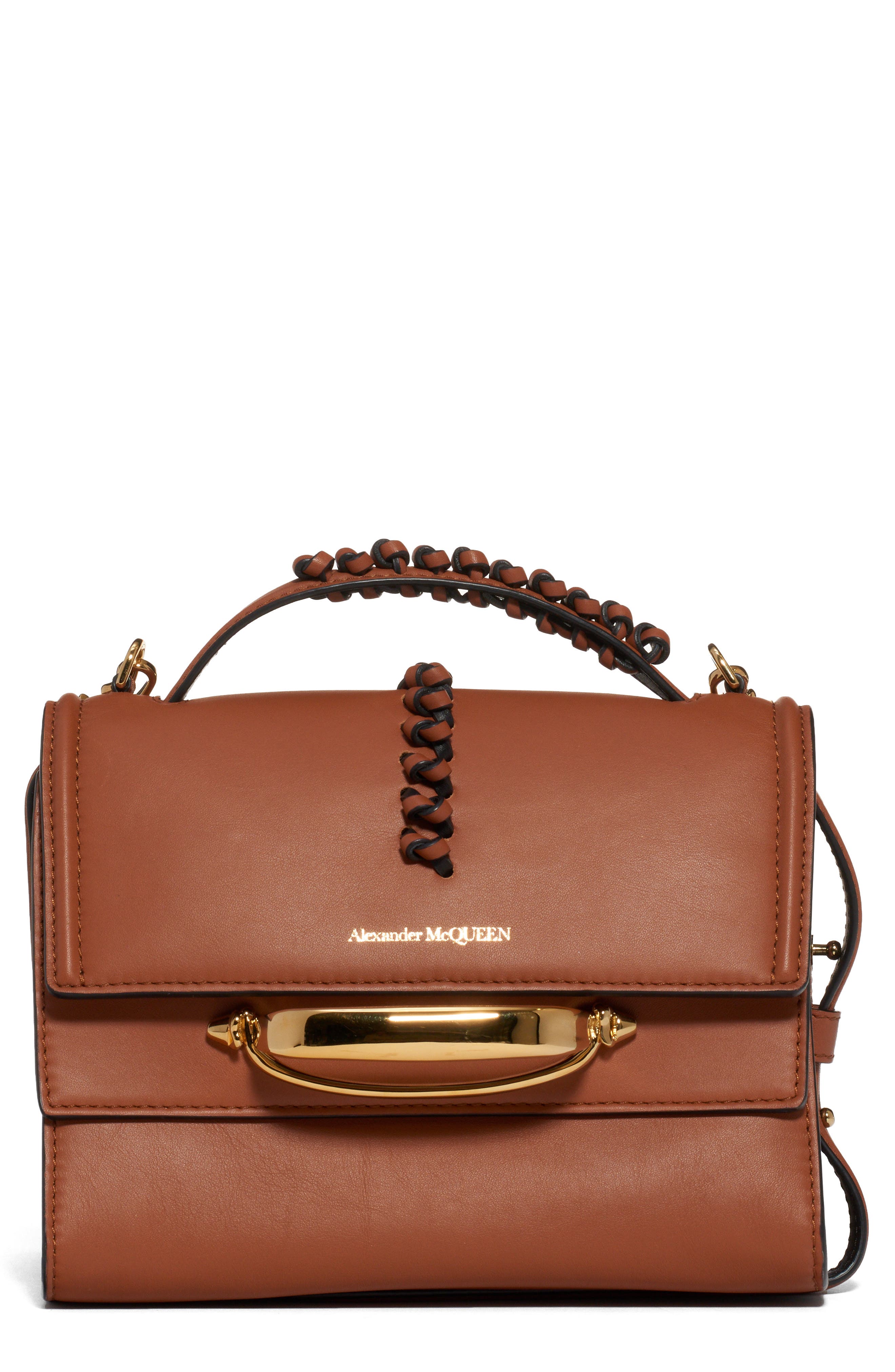 McQueen Alexander McQueen The Story Leather Top Handle Bag, Main, color, 