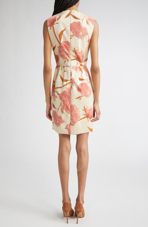 Lela Rose Floral Print Sleeveless Sheath Dress In Multi