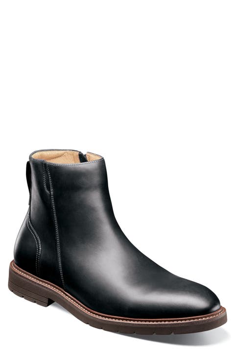 Redford Plain Toe Side Zip Boot