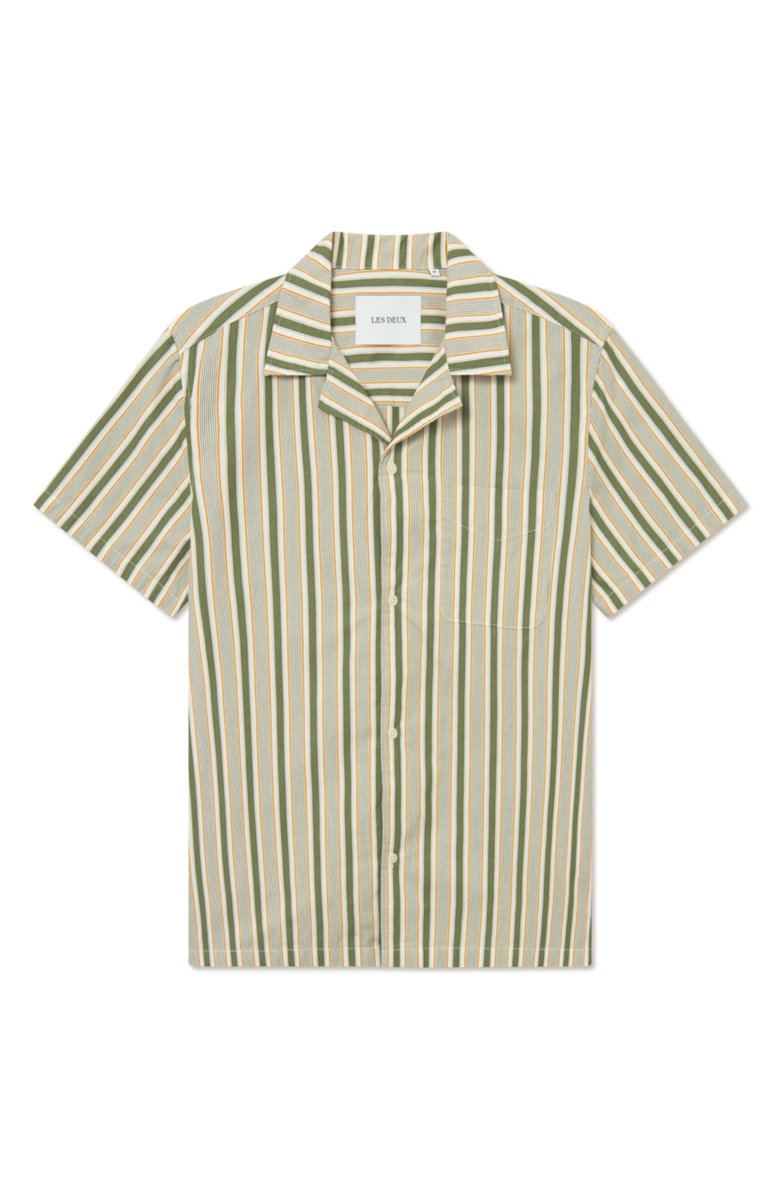 Les Deux Klark Stripe Poplin Camp Shirt