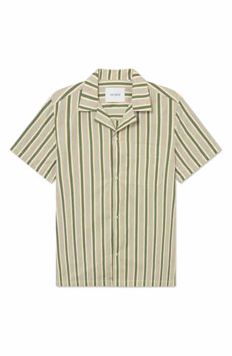 Les Deux Klark Stripe Poplin Camp Shirt
