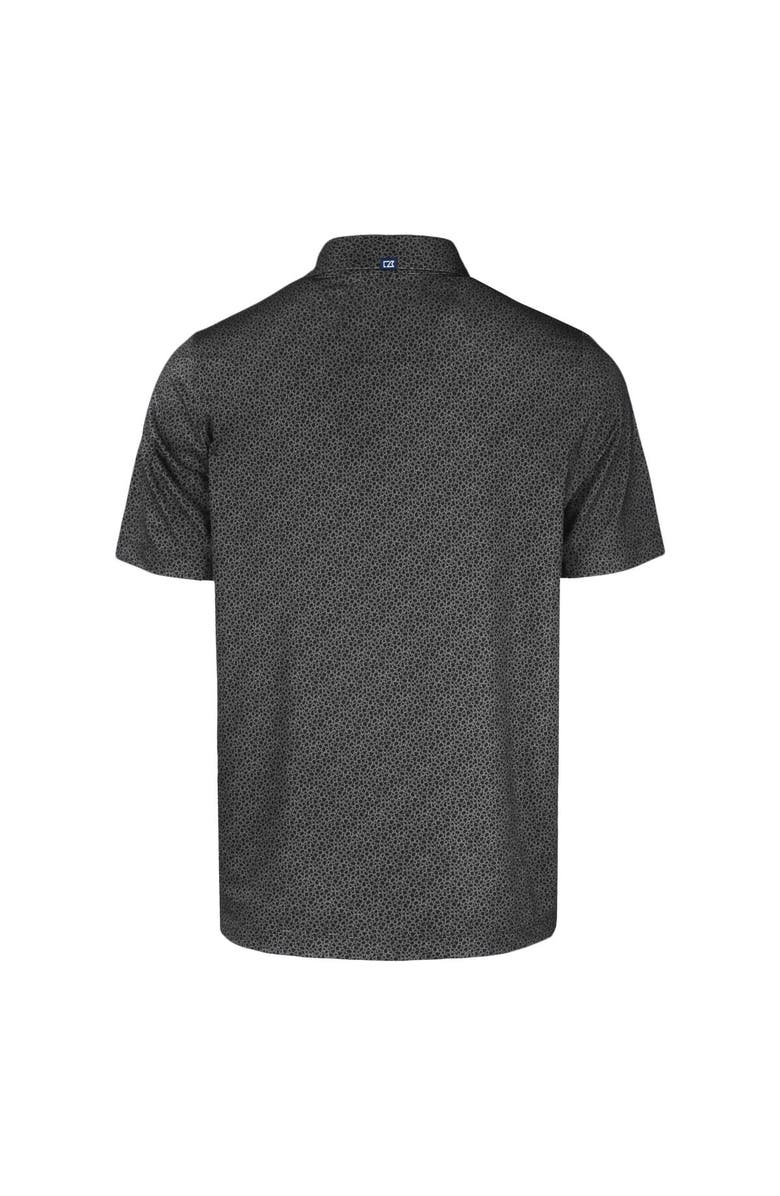 Cutter & Buck Men's Cutter & Buck Black Miami Hurricanes Pike Eco Pebble Print Stretch Recycled Polo, Alternate, color, 