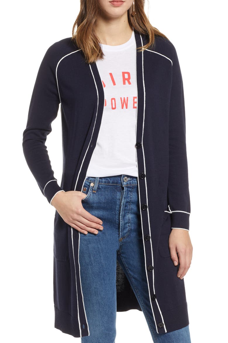 Longline Cardigan, Main, color, NAVY NIGHT