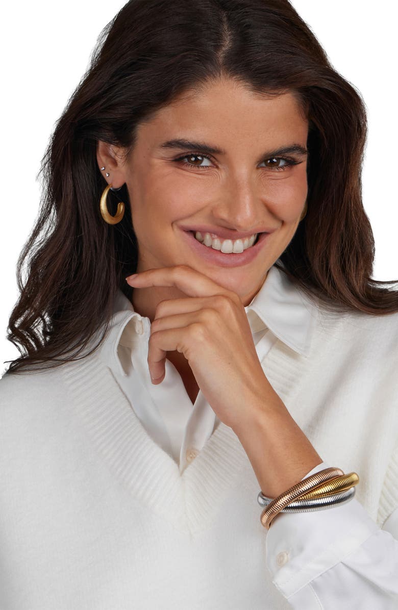 SAACHI Tri-Tone Coil Wrap Bracelet, Alternate, color, Multi