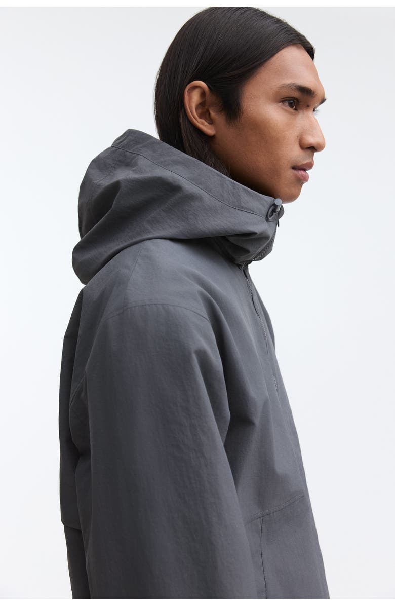 H&M Water-repellent nylon windbreaker, Alternate, color, Gray