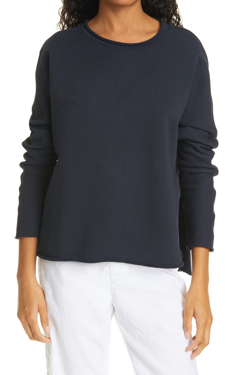 Frank & Eileen Anna Long Sleeve Capelet Sweatshirt, Main, color, British Royal Navy