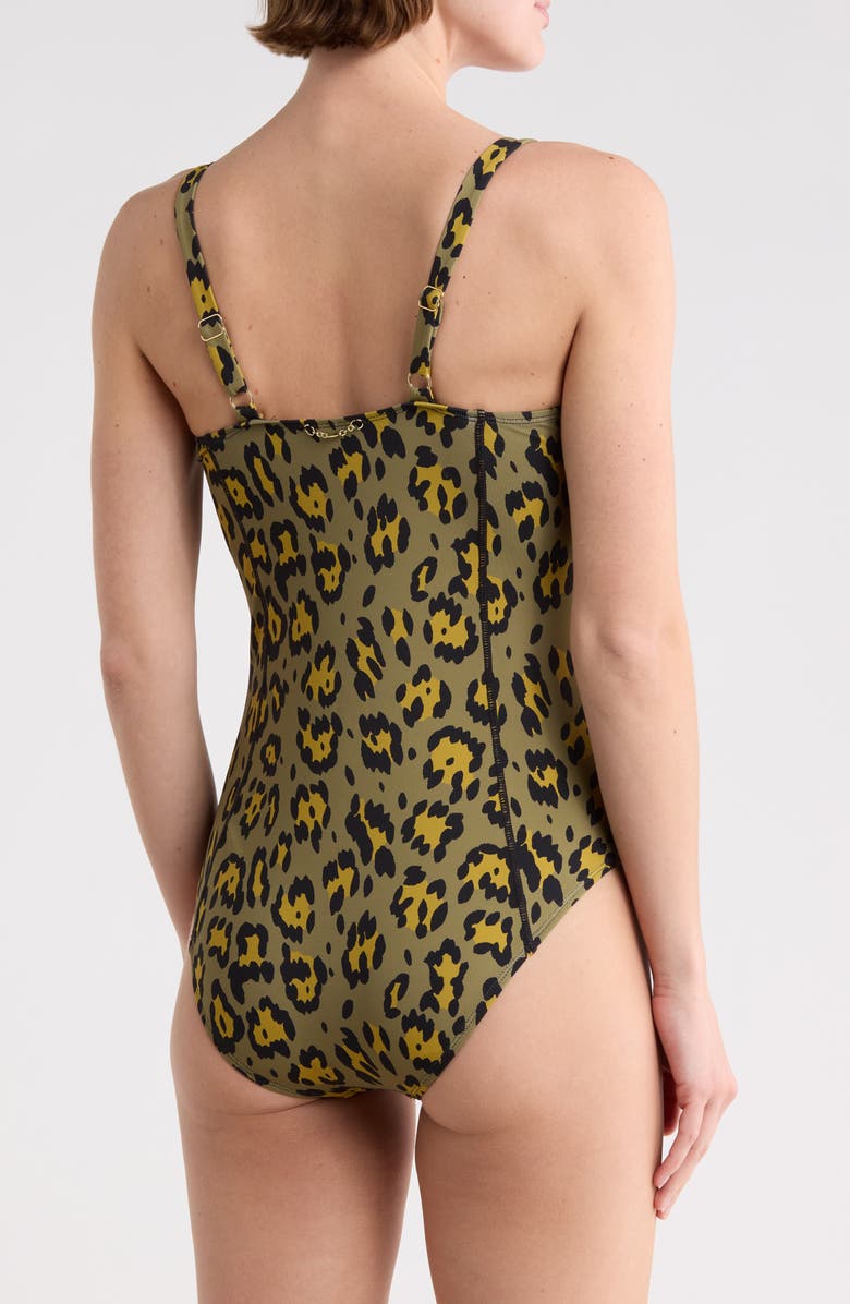 Betsey Johnson One-Piece Swimsuit, Alternate, color, Sky Peony