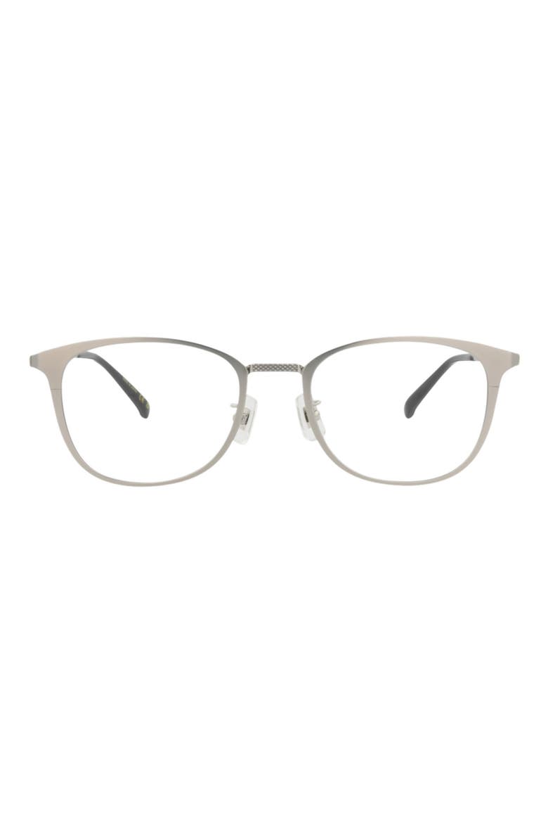 Novelty 52mm Round Optical Glasses, Main, color, SILVER SILVER TRANSPARENT