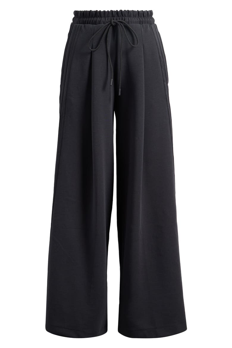 Wide Leg Drawstring Pants, Alternate, color, BLACK