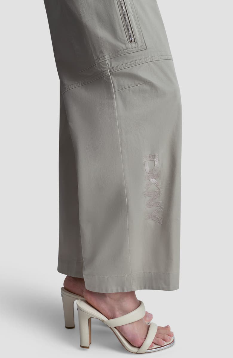 DKNY Stretch Cotton Poplin Cargo Pants, Alternate, color, Pebble