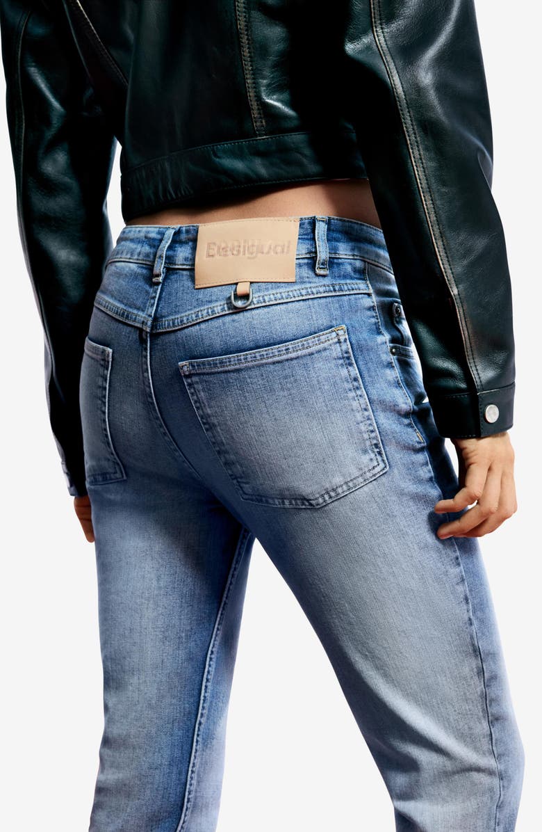 Desigual Low Rise Jeans, Alternate, color, Medium Blue