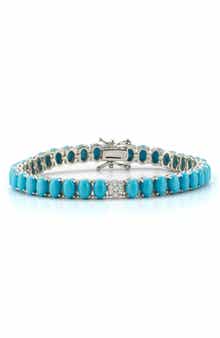 CHLOE AND MADISON 5.5mm Turquoise Tennis Bracelet