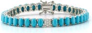 CHLOE AND MADISON 5.5mm Turquoise Tennis Bracelet