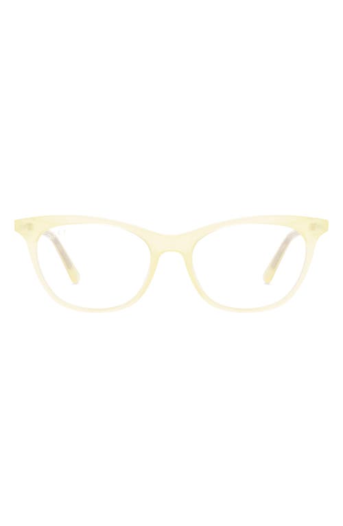 Diff Jade 51mm Blue Light Blocking Cat Eye Glasses In Yellow