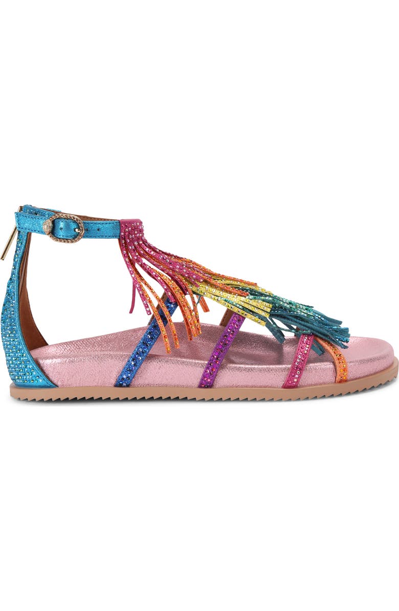 Kurt Geiger London Fringe Flat Sandal, Main, color,