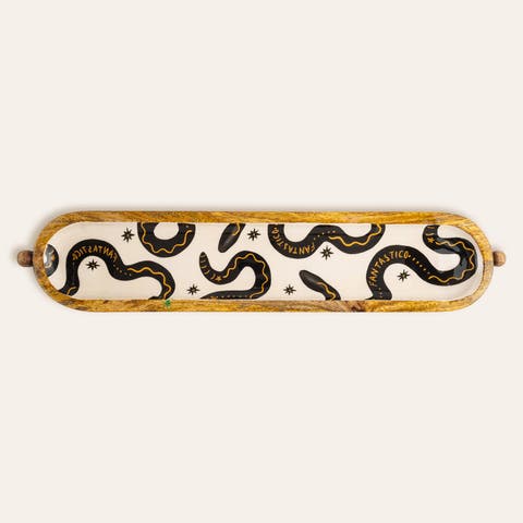 Lakri Oval Mango Tree Tray Curated Decor