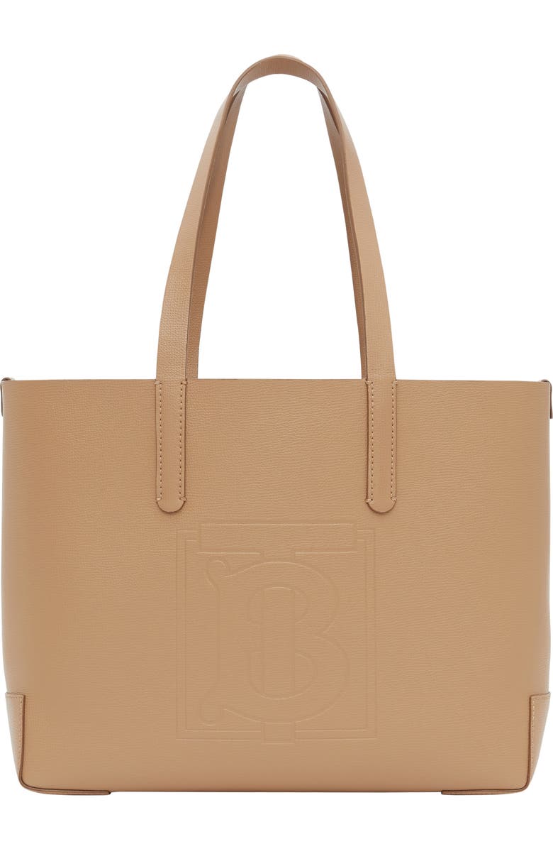 Burberry Embossed Monogram Leather Tote, Main, color,