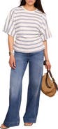 MINT VELVET Cotton Stripe Batwing T-Shirt